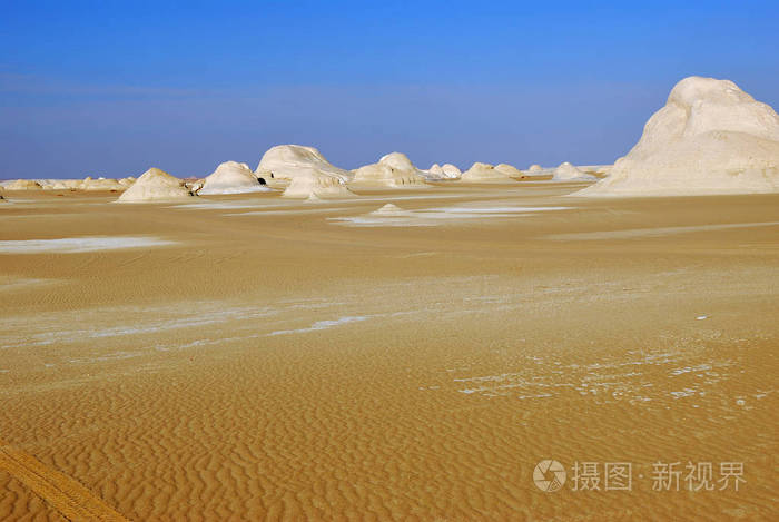 美丽的沙漠景观。西部白沙漠, 撒哈拉沙漠。埃及。非洲。Khiyam。帐篷山谷