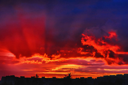 天空云在城市 sunset.txt