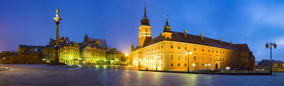 旧城和皇家城堡在华沙，波兰