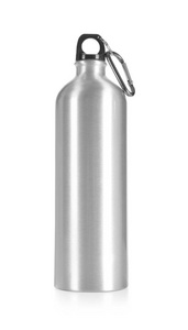 铝水瓶为体育在白色背景