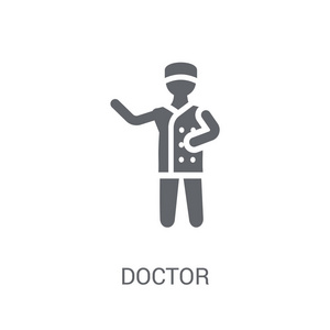 医生图标。时尚医生标志的概念上的白色背景从专业收集。适用于 web 应用移动应用和打印媒体