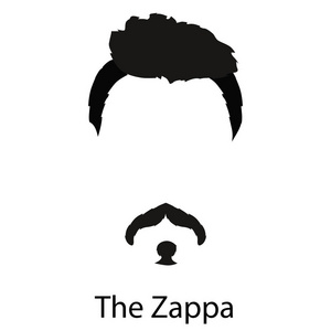 男人卡通发型与胡子和胡子。矢量图孤立在白色背景上赶时髦的人
