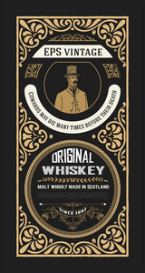 威士忌标签和包装设计图片