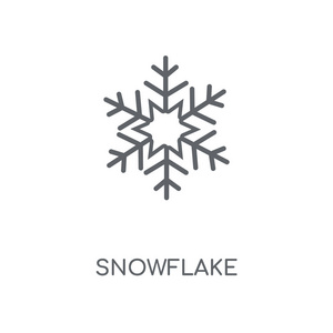 雪花概念笔画符号设计.