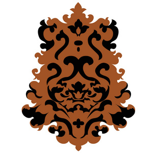 徽章的向量例证在古典英国样式与卷发, 复古元素