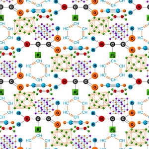 分子结构医学进化生命生物技术微生物学公式无缝模式背景向量插图