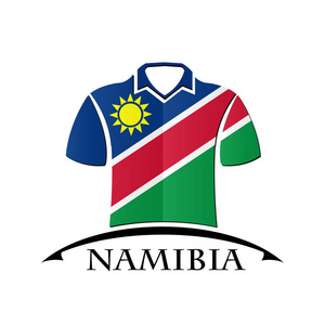 由纳米比亚旗帜的衬衫图标