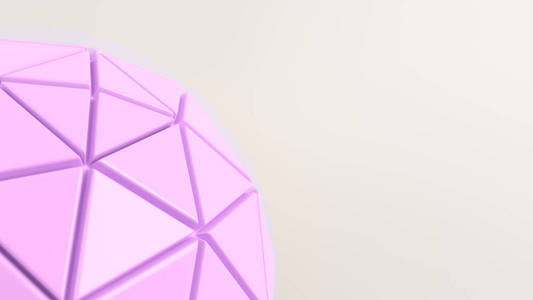 在白色表面有紫色球体的抽象背景。3d 渲染插图