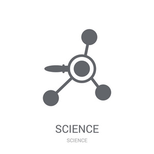 科学图标。时尚科学标志概念在白色背景从科学收藏。适用于 web 应用移动应用和打印媒体