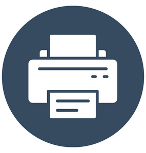 传真, 喷墨打印机隔离矢量图标, 可以很容易地编辑在任何大小或修改