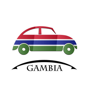 汽车图标由冈比亚的旗帜图片