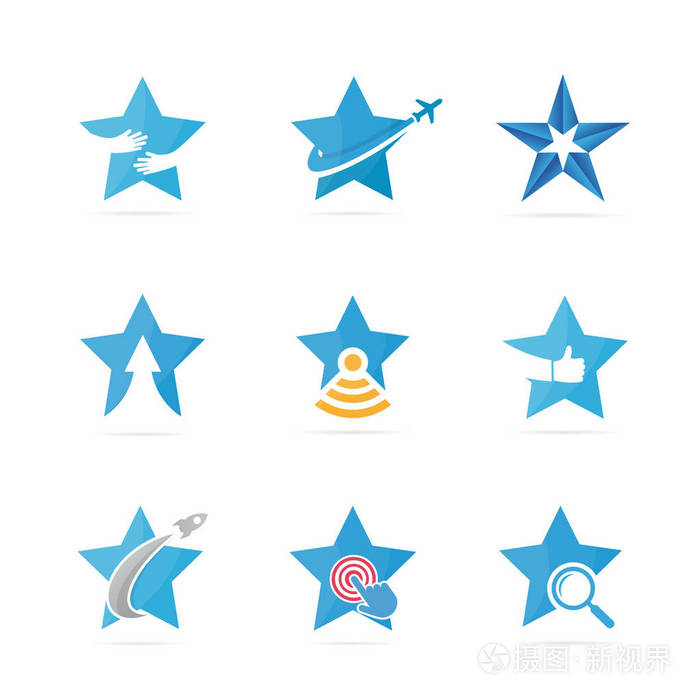 领导者和庆祝符号或图标.独特的成就和豪华标识设计模板