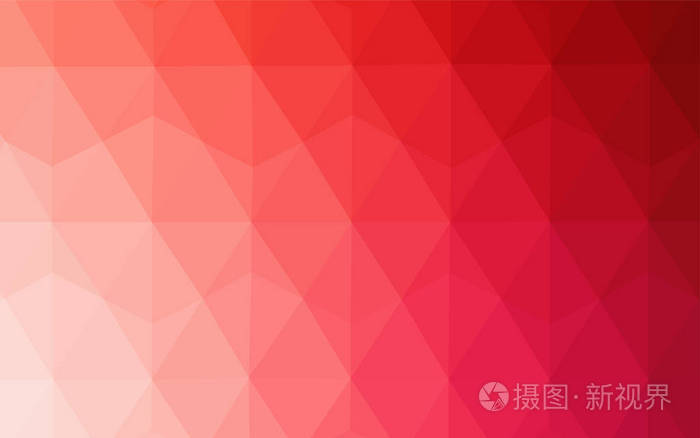 浅红色矢量梯度三角形纹理.带有渐变的多边形抽象插图.