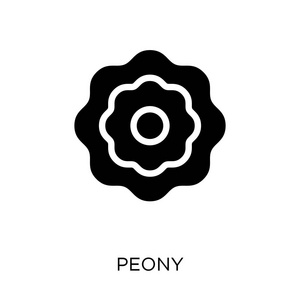 牡丹符号设计从自然收藏.简单的元素向量例证在白色背景照片