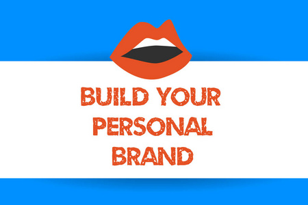 写笔记显示建立你的个人品牌。商业照片展示营销本身的实践