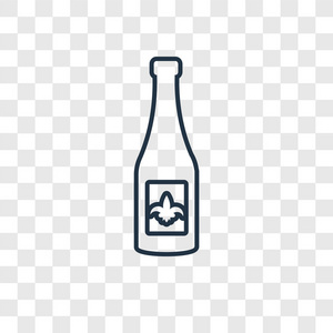时尚设计风格的葡萄酒图标。葡萄酒图标隔离在透明的背景。葡萄酒矢量图标简单和现代平面符号为网站, 手机, 标志, 应用程序, ui