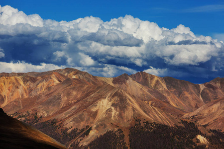 山风景在科罗拉多落矶山脉，科罗拉多州，美国