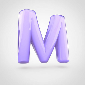 紫罗兰色卷字母 M
