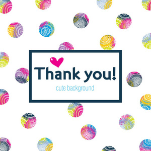 谢谢你可爱的背景插画