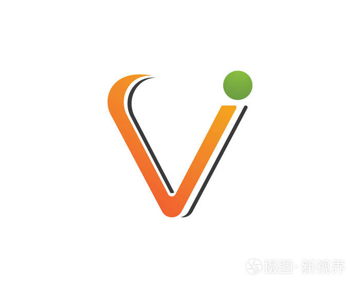 V 字母 logo 标志和符号模板图标