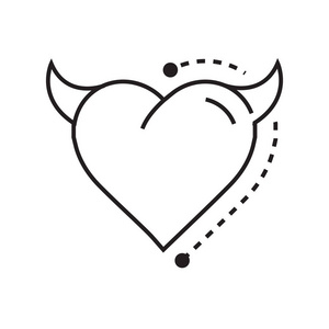 3d 反爱标志爱的心魔鬼钢笔工具风格两个心魔鬼笔工具风格