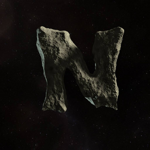 黑暗的小行星符号 N