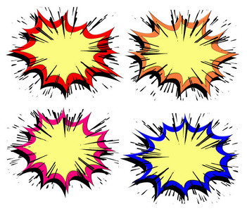 四种卡通爆炸