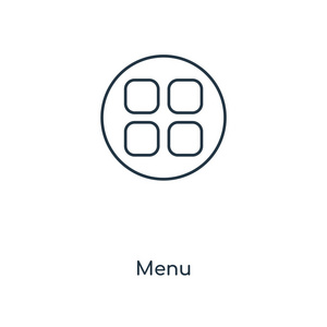 时尚设计风格的菜单图标。在白色背景上隔离的菜单图标。菜单矢量图标简单和现代平面符号为网站, 移动, 标志, 应用程序, ui。菜