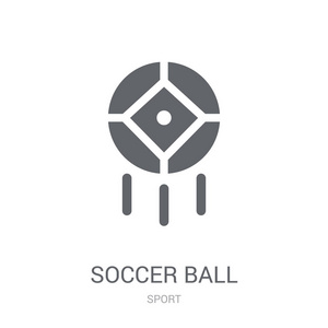 足球图标。时尚足球球标志的概念在白色背景从体育收藏。适用于 web 应用移动应用和打印媒体