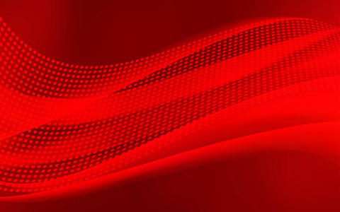 暗红色矢量背景与气泡, 线条.带有彩色圆盘和三角形的抽象插图.