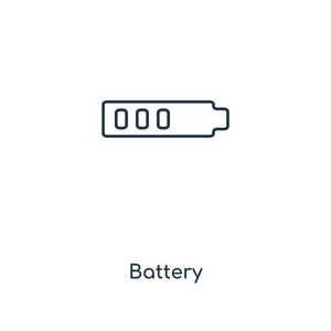 新潮设计风格的电池图标。在白色背景上隔离的电池图标。电池矢量图标简单和现代平面符号为网站, 移动, 标志, 应用程序, ui。电
