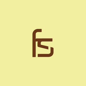 F  S 字母标志设计元素