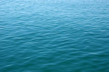 蓝色的海面与波浪。水背景