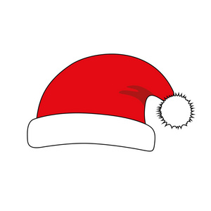 圣诞老人圣诞节帽子查出在白色背景