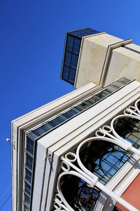 墙壁拐角建筑物拐角线条的和谐照片