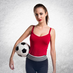 很运动女人坚持质感灰色高建群足球球