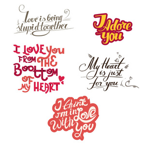 矢量字体集合与有关爱的名言图片