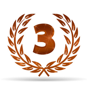 wreath2古代的花圈,文本分频器和月桂树的叶子与边界月桂树花圈图标