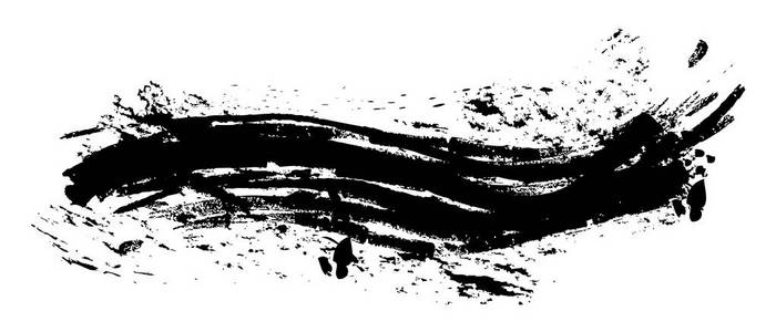 黑色的黑格墨水飞溅斑点隔离在白色。向量例证