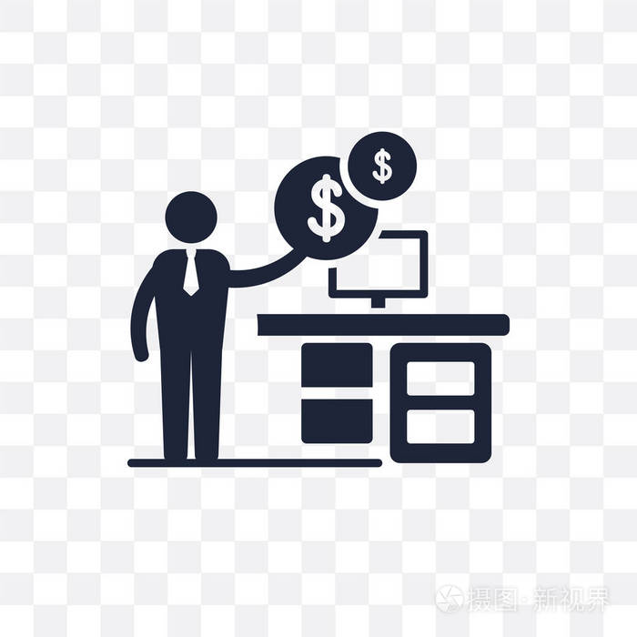 财务经理透明图标.财务经理从专业收藏的符号设计.