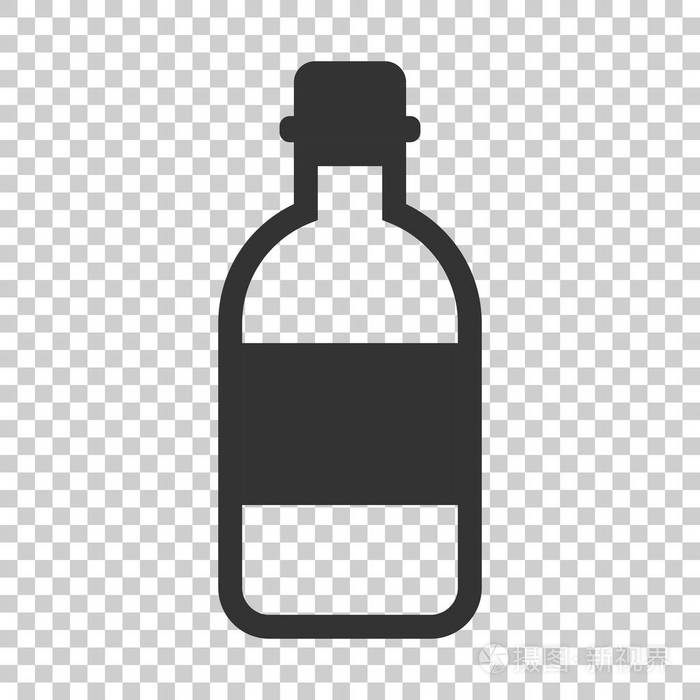 塑料苏打水瓶向量例证在被隔绝的背景.液态水经营理念