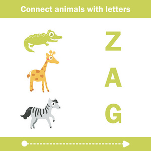 用字母连接动物
