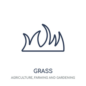 草图标。草线性符号设计从农业, 农业和园艺收藏。简单的大纲元素向量例证在白色背景