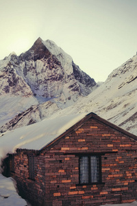 对 Machapuchare 大本营山房