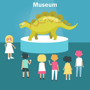 在古生物学博物馆恐龙照片