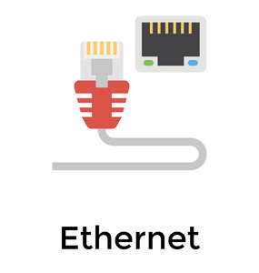 以太网连接器平面图标设计