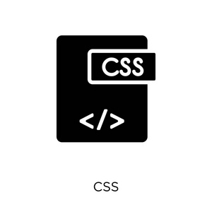 css 图标。css 符号设计从编程集合。简单的元素向量例证在白色背景