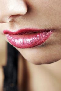 女性气质 特征 欲望 魅力 化妆 优雅 嘴唇 美女 撅嘴