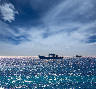 地中海，巴利阿里群岛有船只