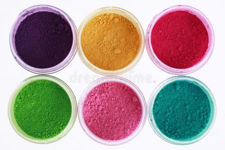 彩色颜料粉照片